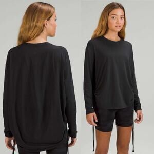 Lululemon Pima Side Cinch Long Sleeve Crew T-Shirt Top